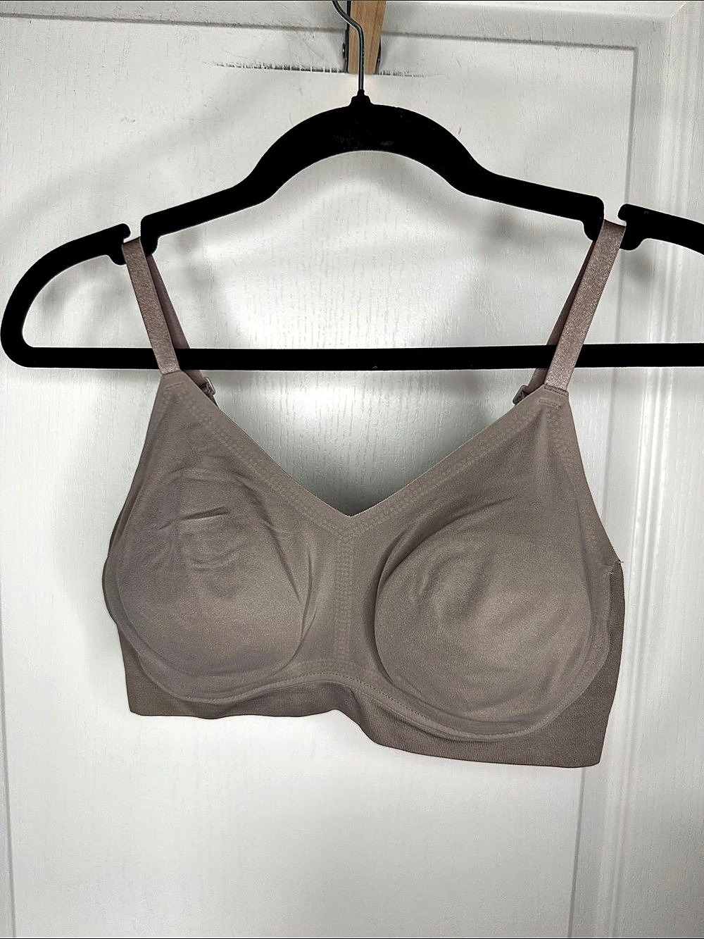 TRUE & CO True Body Lift Triangle Adjustable Strap Bra Brown Medium